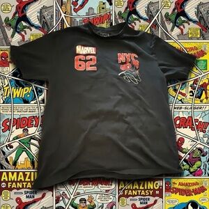 Marvel Black Spider-Man NYC Graphic Tee with Red Details